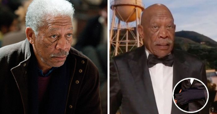 Morgan Freeman Seen Wearing Glove On Left Hand At The Oscars – The