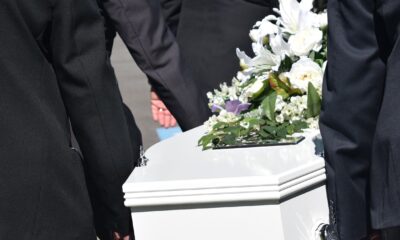 At Her Husband's Funeral, Wife Leans In To Say Final Goodbye And Almost Faints