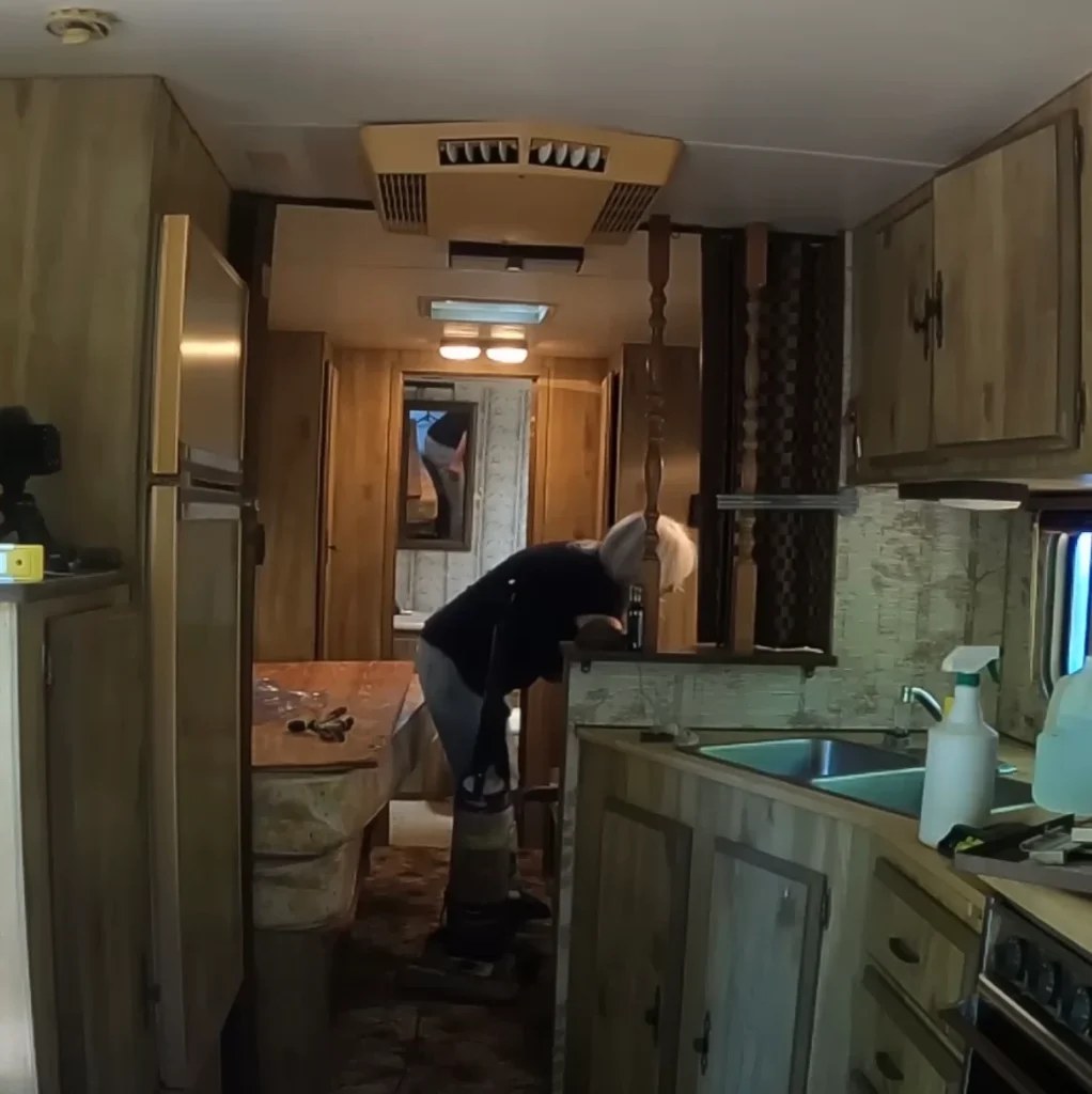 Mama V in her clean trailer