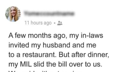 My In-Laws Invited Us To A Fancy Restaurant, Slid The Bill To My Husband And Me To Pay