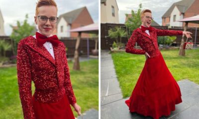 Boy, 16, Divides The Internet With Red Billowing Ballgown