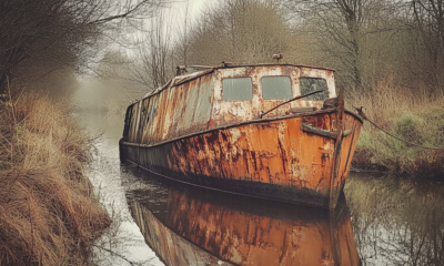 Teenager Transforms Old And Rusty Canal Boat Into Luxury Holiday Home For His Mother And Sister