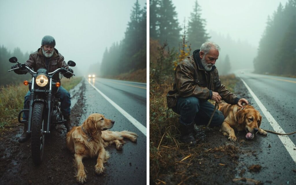 Biker Slams His Brakes On A Foggy Highway — When A Little Boy Runs Out Screaming “MAX!”, His Entire Past Comes Flooding Back