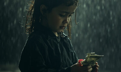 Little Girl Stands In The Rain With $7 And A Piece Of Yarn—What Happens Next Changes An Entire Town