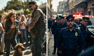 He Laughed At The ‘Dramatic’ Kid And Her Mutt — Then A Tattooed Biker Said Six Words That Made The Whole Neighborhood Take Sides